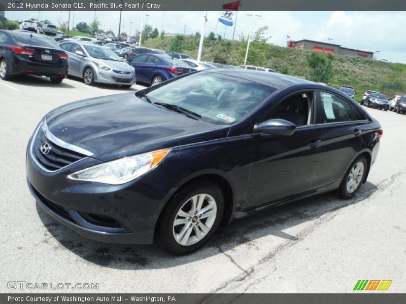 Pacific Blue Pearl / Gray 2012 Hyundai Sonata GLS