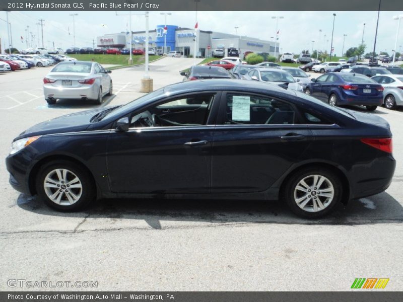 Pacific Blue Pearl / Gray 2012 Hyundai Sonata GLS