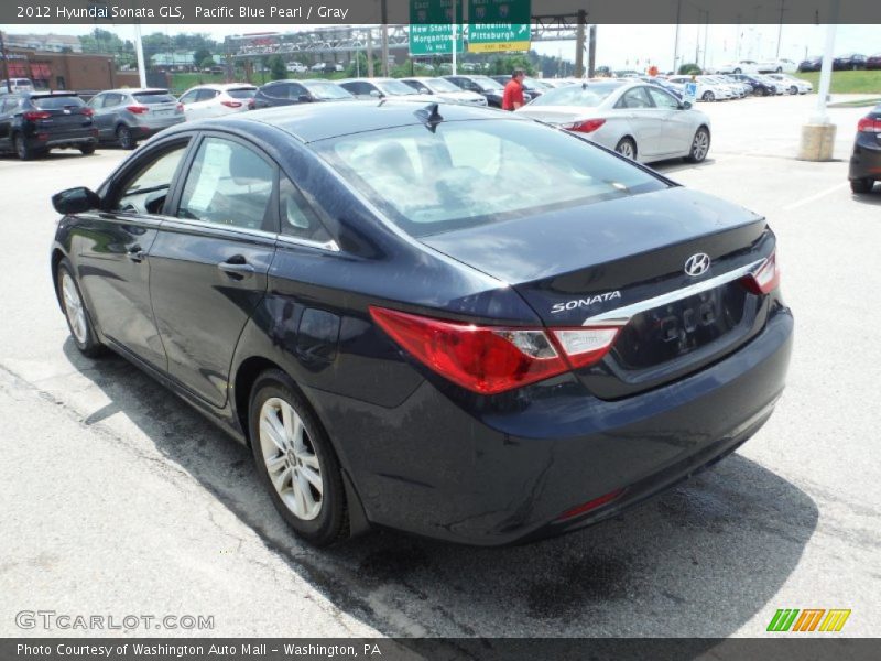 Pacific Blue Pearl / Gray 2012 Hyundai Sonata GLS