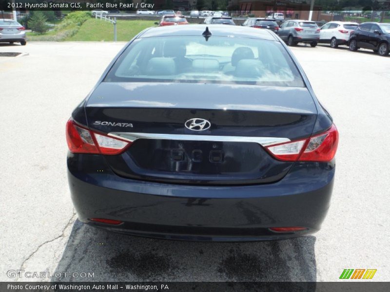 Pacific Blue Pearl / Gray 2012 Hyundai Sonata GLS