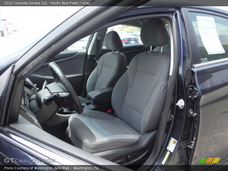 Pacific Blue Pearl / Gray 2012 Hyundai Sonata GLS