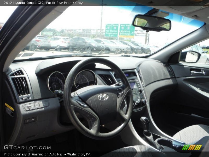Pacific Blue Pearl / Gray 2012 Hyundai Sonata GLS