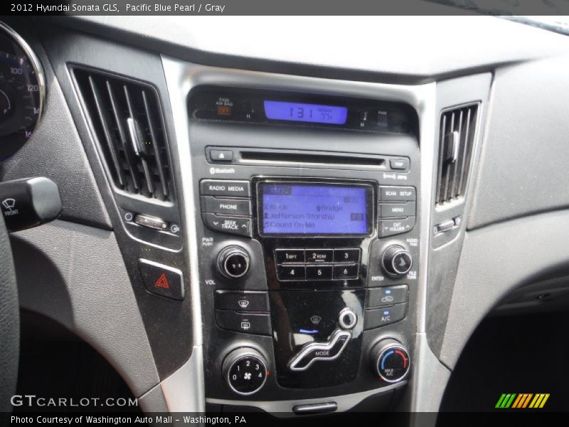 Pacific Blue Pearl / Gray 2012 Hyundai Sonata GLS