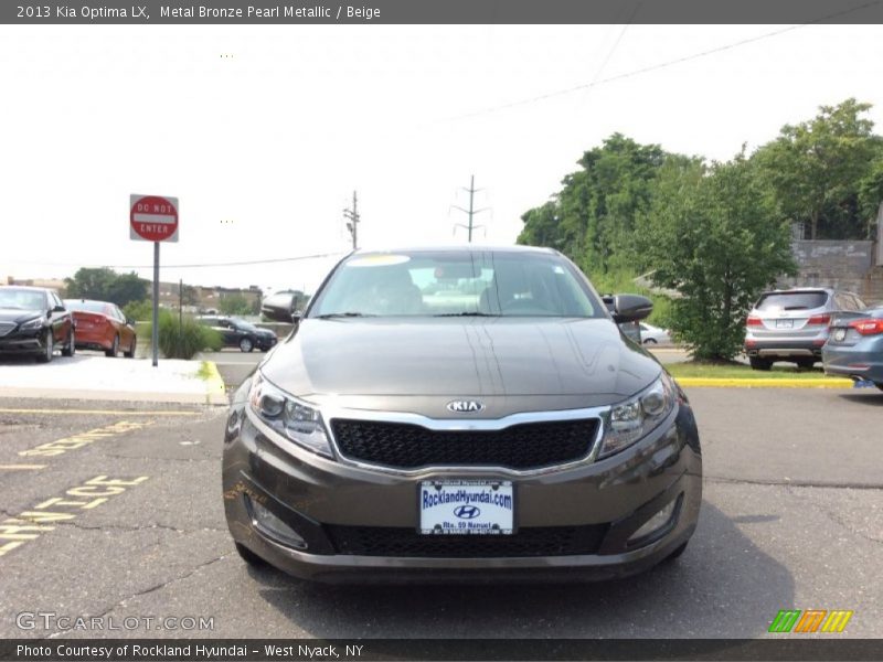 Metal Bronze Pearl Metallic / Beige 2013 Kia Optima LX