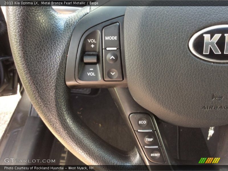 Metal Bronze Pearl Metallic / Beige 2013 Kia Optima LX