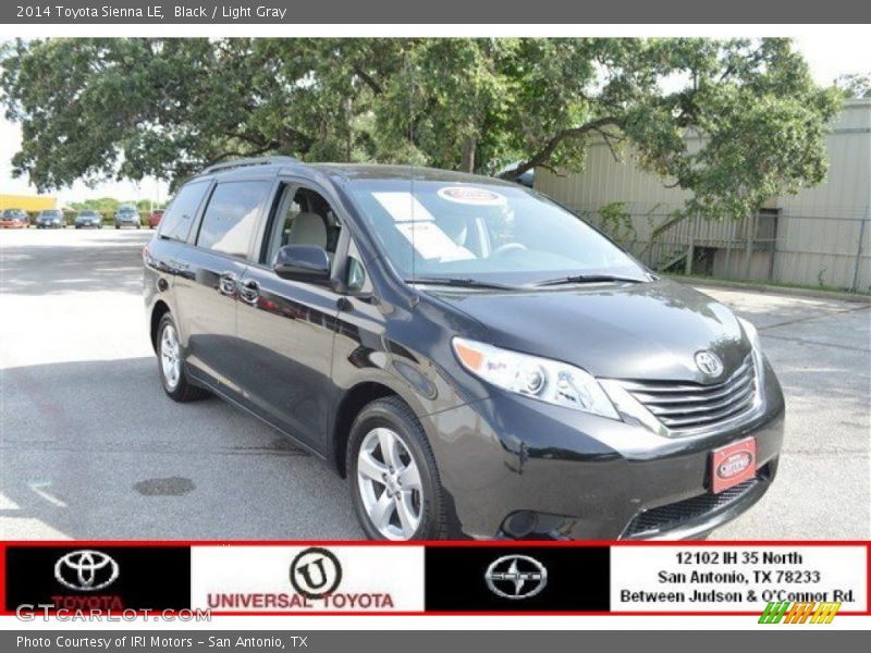 Black / Light Gray 2014 Toyota Sienna LE