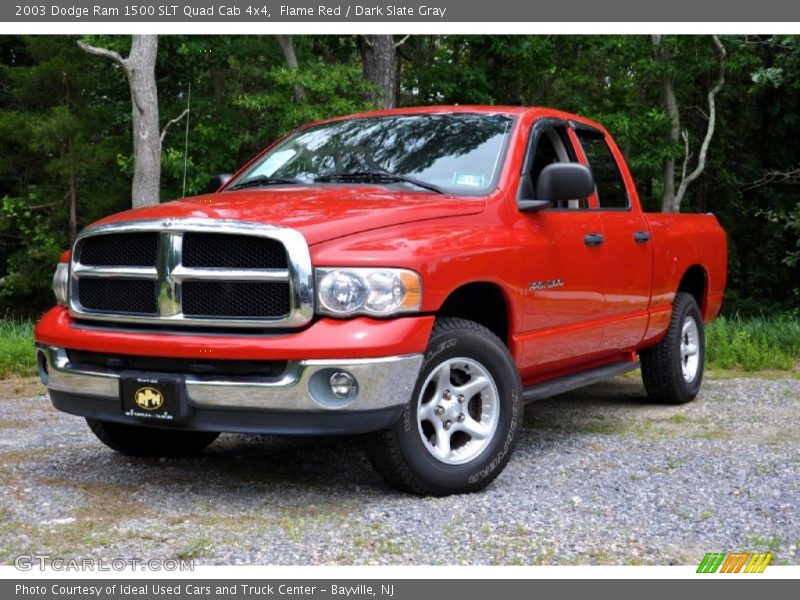 Flame Red / Dark Slate Gray 2003 Dodge Ram 1500 SLT Quad Cab 4x4