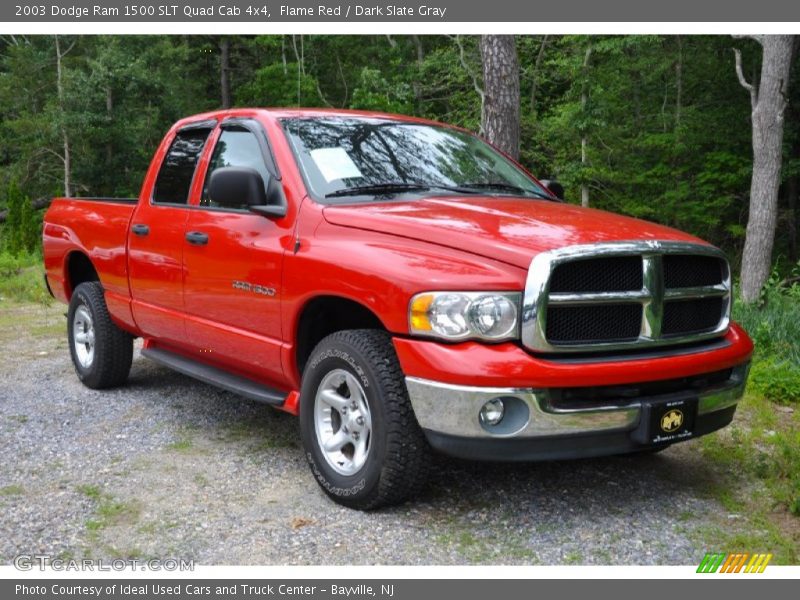 Flame Red / Dark Slate Gray 2003 Dodge Ram 1500 SLT Quad Cab 4x4