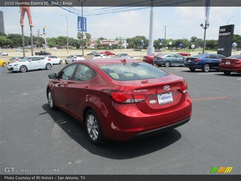 Red / Beige 2016 Hyundai Elantra SE