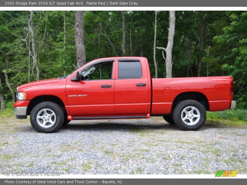 Flame Red / Dark Slate Gray 2003 Dodge Ram 1500 SLT Quad Cab 4x4