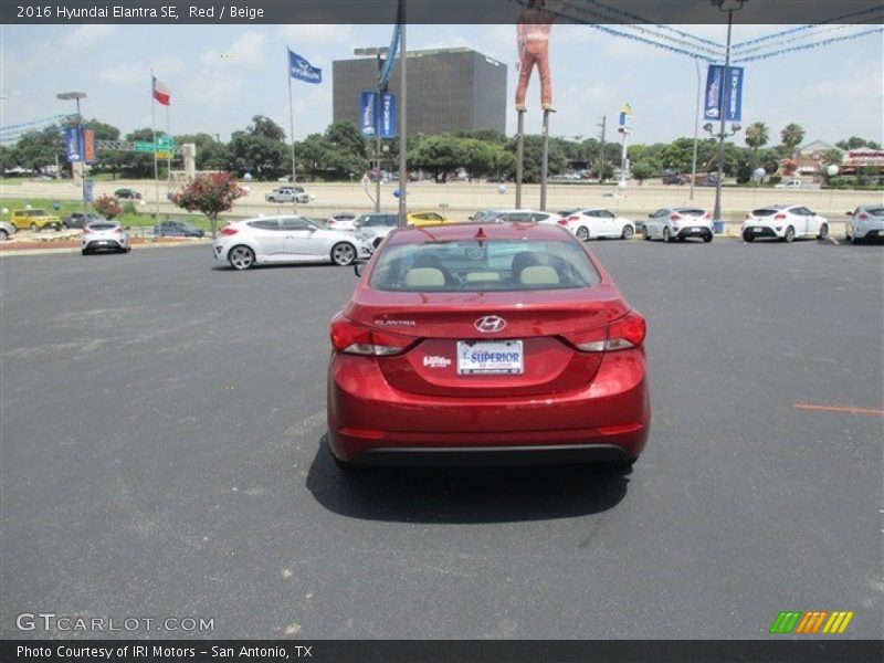 Red / Beige 2016 Hyundai Elantra SE