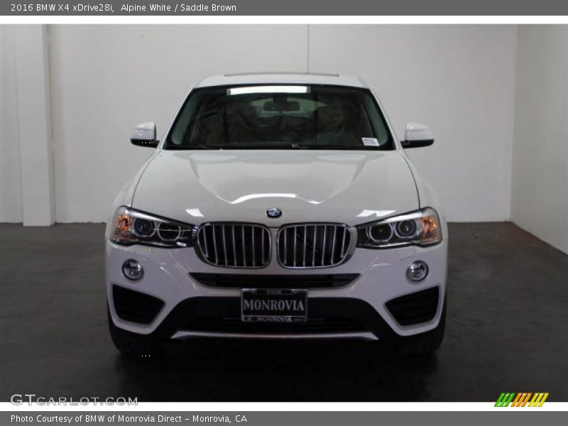 Alpine White / Saddle Brown 2016 BMW X4 xDrive28i