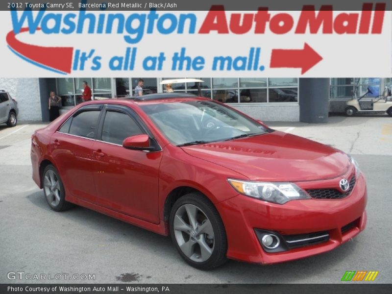 Barcelona Red Metallic / Black/Ash 2012 Toyota Camry SE