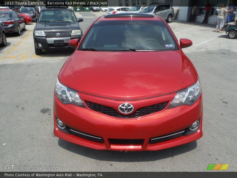 Barcelona Red Metallic / Black/Ash 2012 Toyota Camry SE
