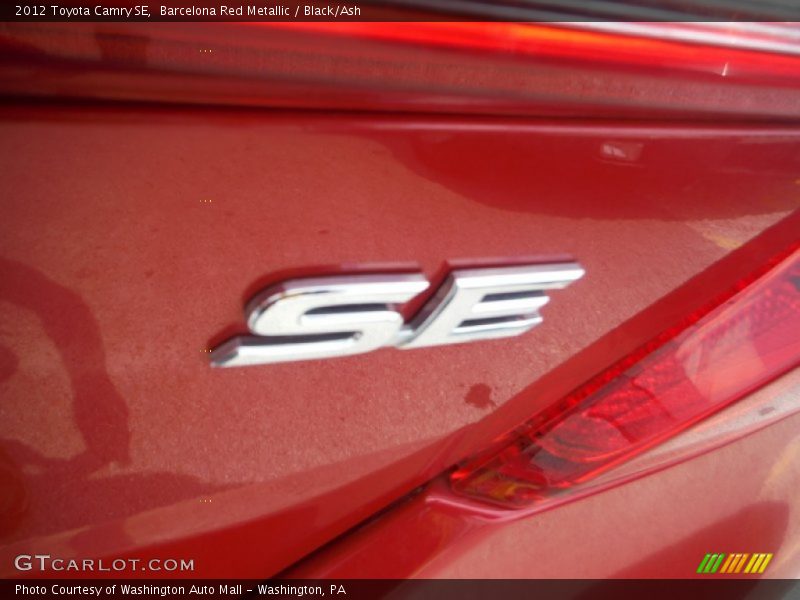 Barcelona Red Metallic / Black/Ash 2012 Toyota Camry SE