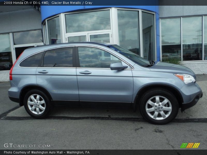 Glacier Blue Metallic / Gray 2009 Honda CR-V EX-L 4WD