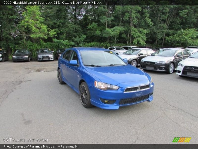 Octane Blue Metallic / Black 2010 Mitsubishi Lancer Sportback GTS