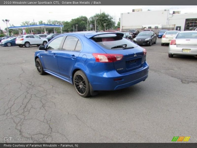 Octane Blue Metallic / Black 2010 Mitsubishi Lancer Sportback GTS