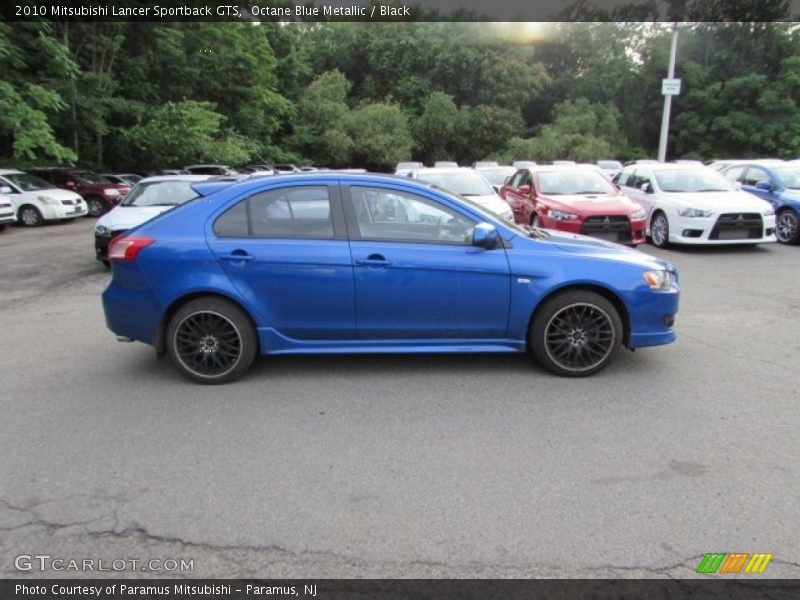 Octane Blue Metallic / Black 2010 Mitsubishi Lancer Sportback GTS