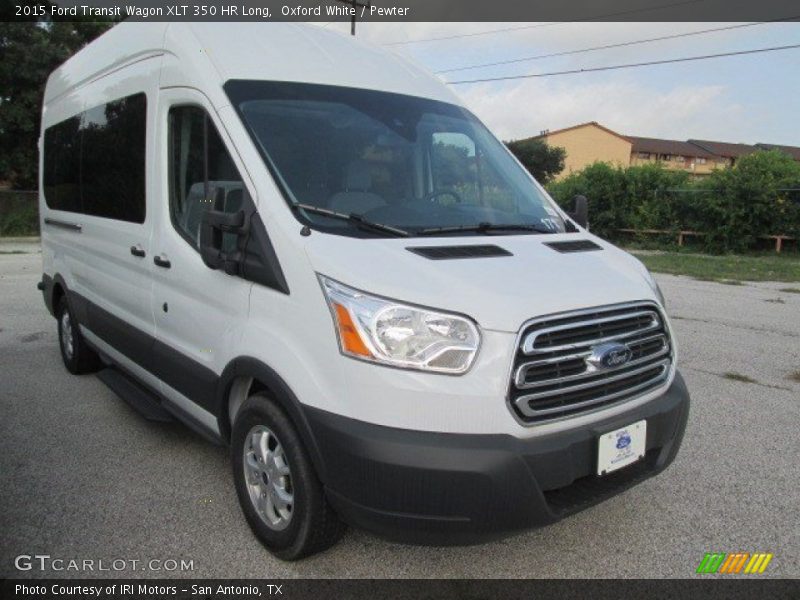 Oxford White / Pewter 2015 Ford Transit Wagon XLT 350 HR Long