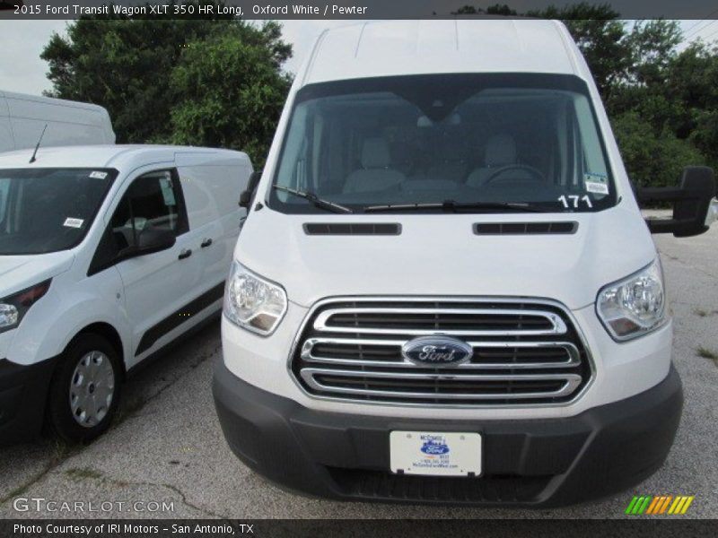 Oxford White / Pewter 2015 Ford Transit Wagon XLT 350 HR Long