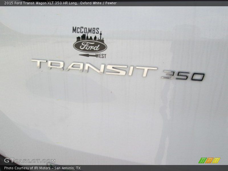 Oxford White / Pewter 2015 Ford Transit Wagon XLT 350 HR Long