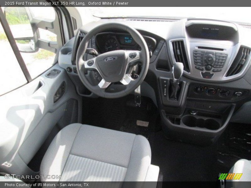 Oxford White / Pewter 2015 Ford Transit Wagon XLT 350 HR Long
