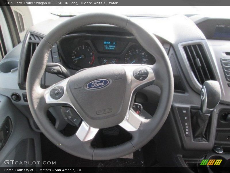 Oxford White / Pewter 2015 Ford Transit Wagon XLT 350 HR Long