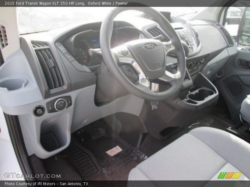 Oxford White / Pewter 2015 Ford Transit Wagon XLT 350 HR Long