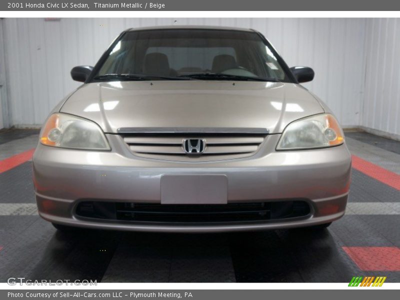 Titanium Metallic / Beige 2001 Honda Civic LX Sedan