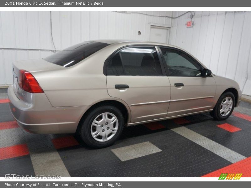 Titanium Metallic / Beige 2001 Honda Civic LX Sedan