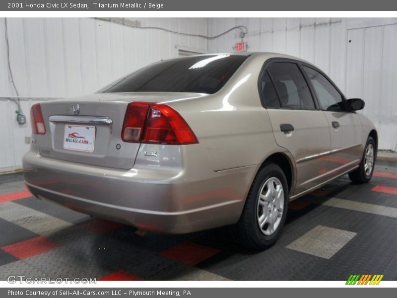 Titanium Metallic / Beige 2001 Honda Civic LX Sedan