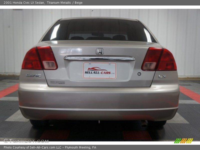 Titanium Metallic / Beige 2001 Honda Civic LX Sedan
