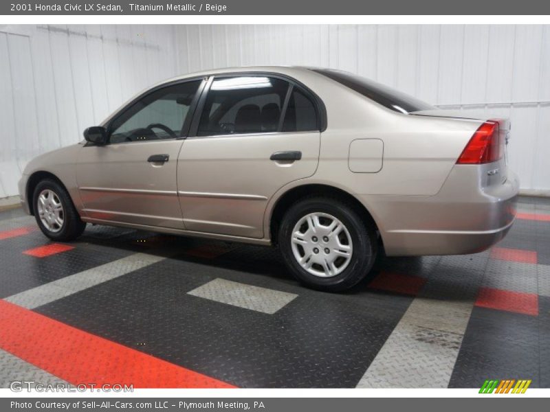 Titanium Metallic / Beige 2001 Honda Civic LX Sedan
