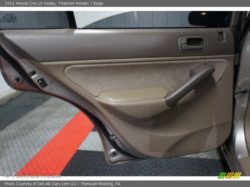 Titanium Metallic / Beige 2001 Honda Civic LX Sedan