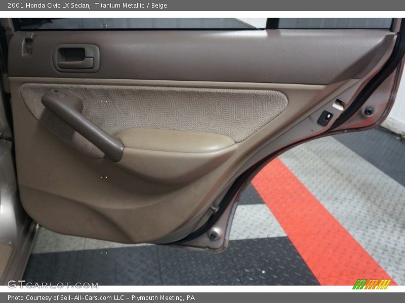 Titanium Metallic / Beige 2001 Honda Civic LX Sedan