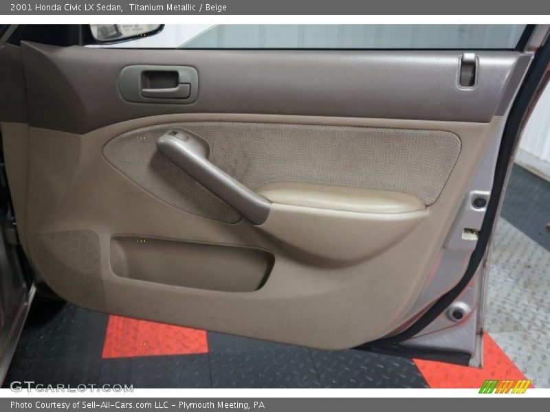 Titanium Metallic / Beige 2001 Honda Civic LX Sedan
