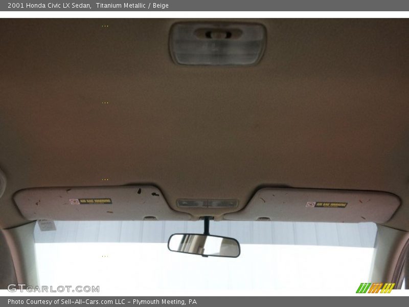 Titanium Metallic / Beige 2001 Honda Civic LX Sedan
