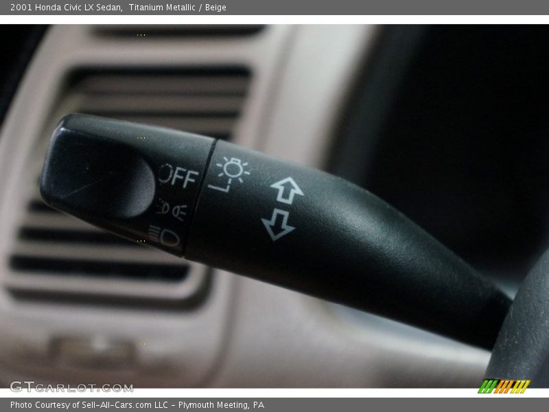 Titanium Metallic / Beige 2001 Honda Civic LX Sedan