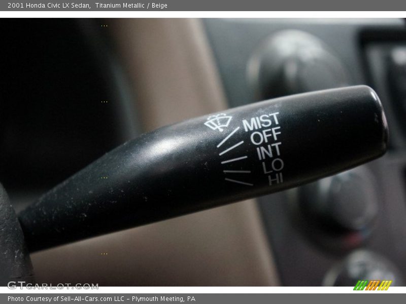 Titanium Metallic / Beige 2001 Honda Civic LX Sedan