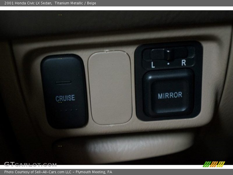 Titanium Metallic / Beige 2001 Honda Civic LX Sedan