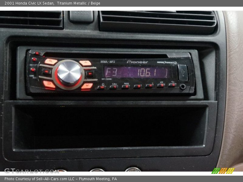 Titanium Metallic / Beige 2001 Honda Civic LX Sedan