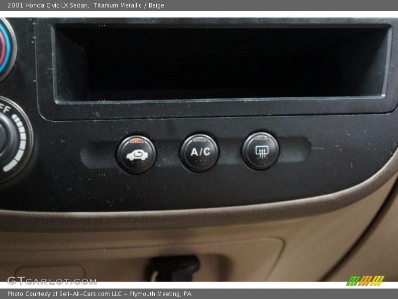 Titanium Metallic / Beige 2001 Honda Civic LX Sedan