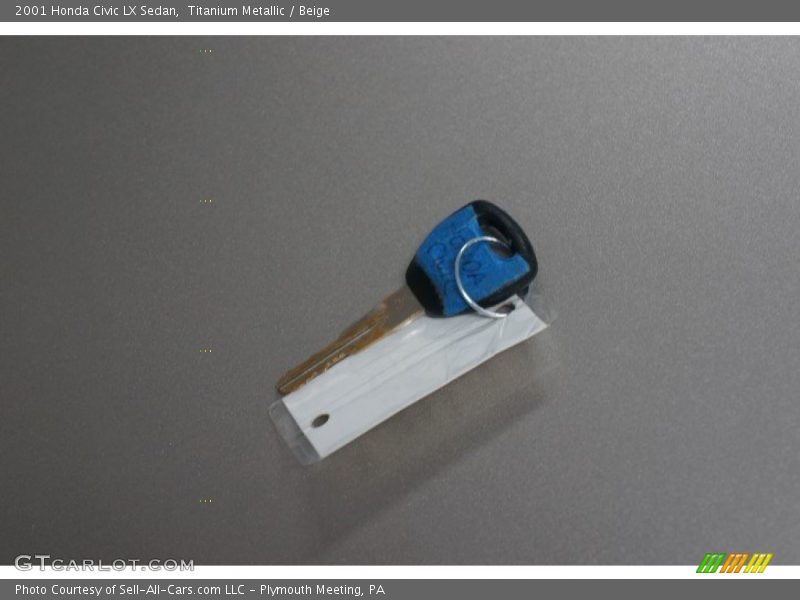 Titanium Metallic / Beige 2001 Honda Civic LX Sedan