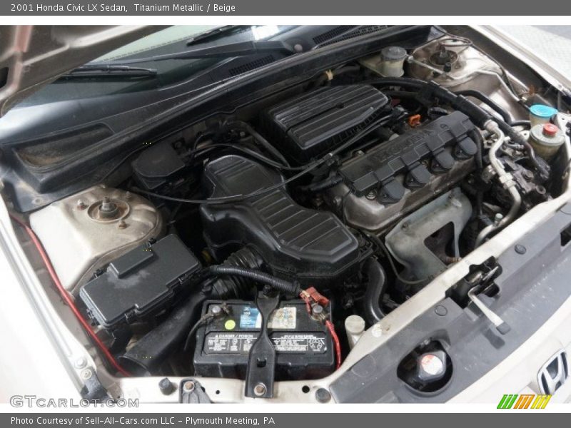  2001 Civic LX Sedan Engine - 1.7L SOHC 16V 4 Cylinder