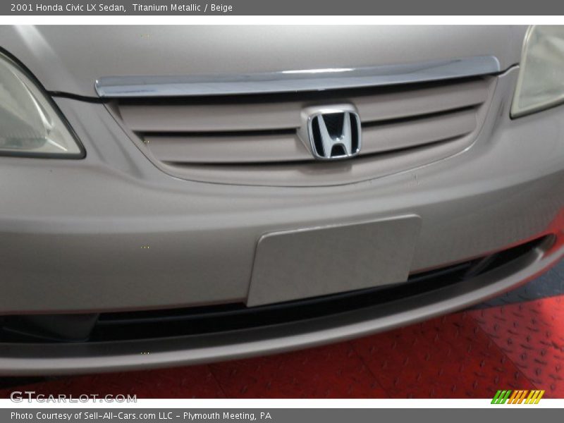 Titanium Metallic / Beige 2001 Honda Civic LX Sedan