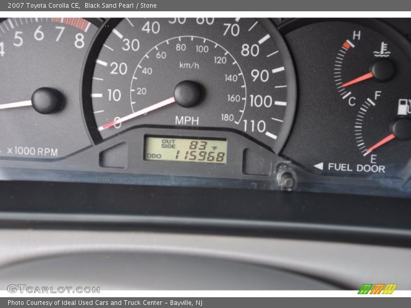 Black Sand Pearl / Stone 2007 Toyota Corolla CE