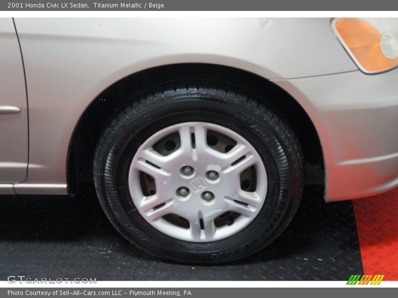 Titanium Metallic / Beige 2001 Honda Civic LX Sedan