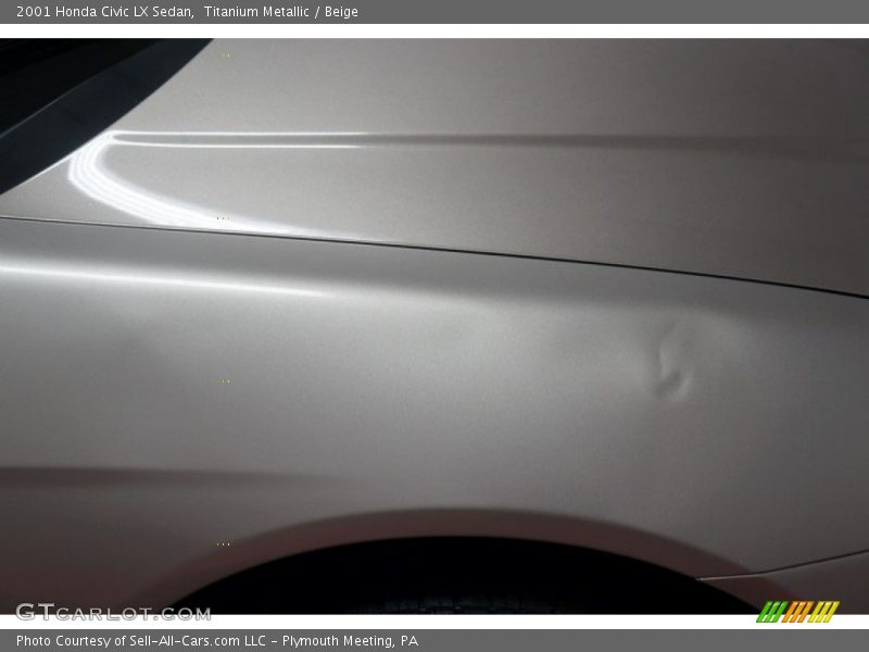 Titanium Metallic / Beige 2001 Honda Civic LX Sedan