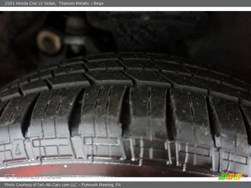 Titanium Metallic / Beige 2001 Honda Civic LX Sedan